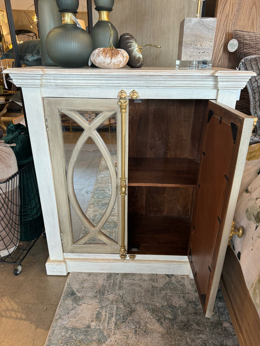 Gabriel Two Door Cabinet (White and Natural)