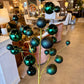 30" Midnt Green Matte Shiny Ball Ornament Spray