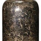 Gold/Brown Foil Glass Bottle Vase, Short
