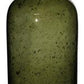 Dark Green Pebbled Glass Bottle Vase, Tall