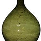 Large Pebbled Glass Vase, Dark Green