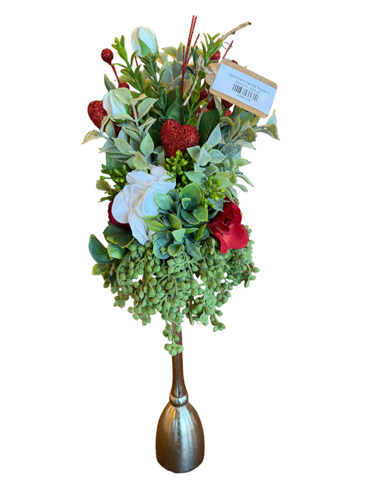 Red Heart Valentine's Candle Topper