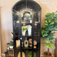 Belaire Arched Iron Cabinet, Black