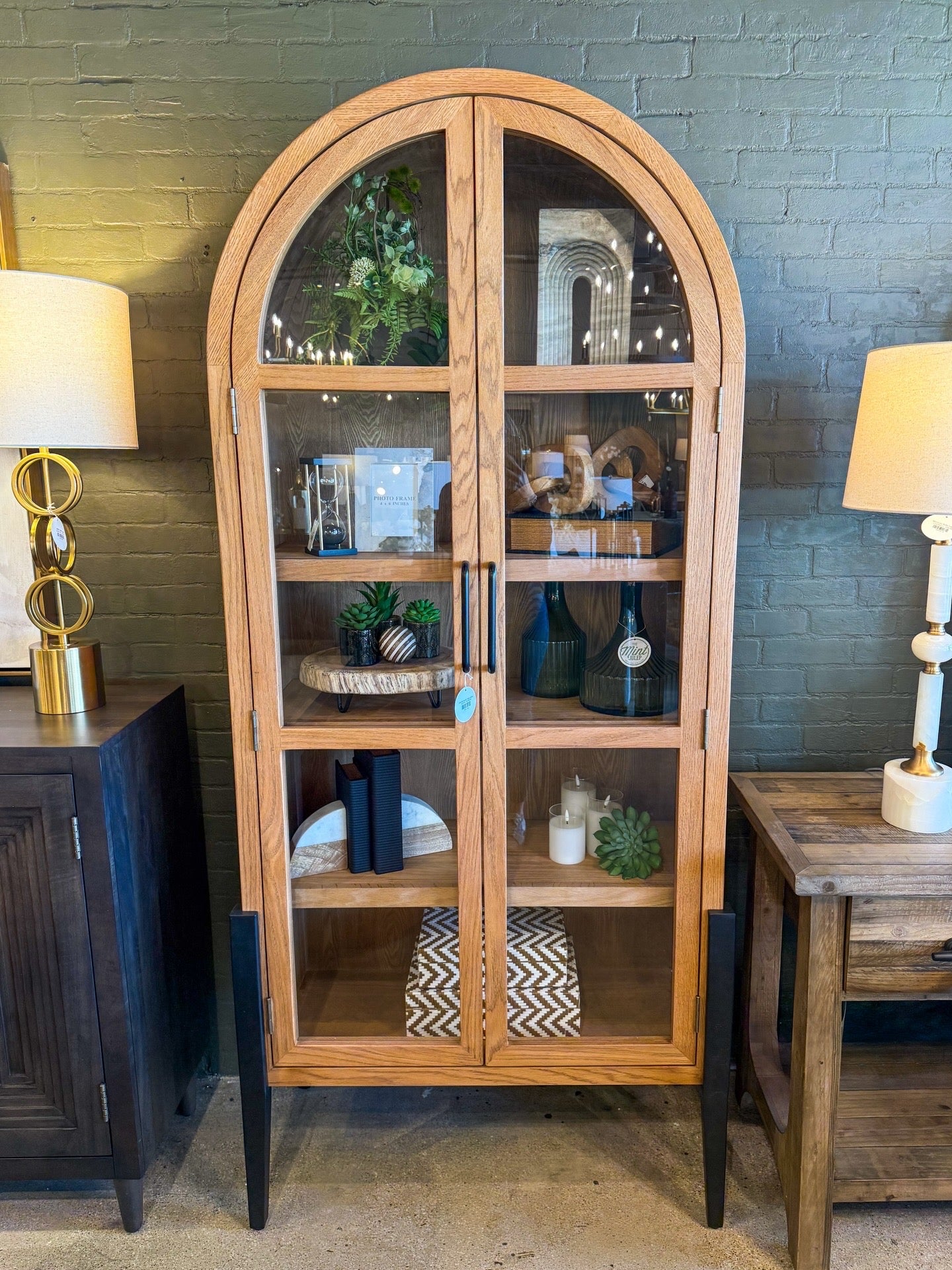 Artie Tall Rounded Display Cabinet