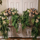 Greenery Wreaths With Bows (pair)