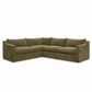 Kipton 2 Piece Sectional Sofa, Olive Velvet