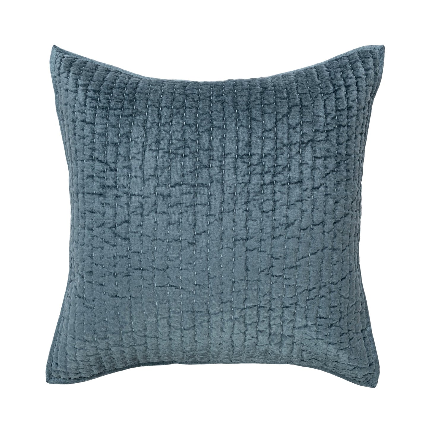 Bari Velvet Euro Sham, Stone Blue