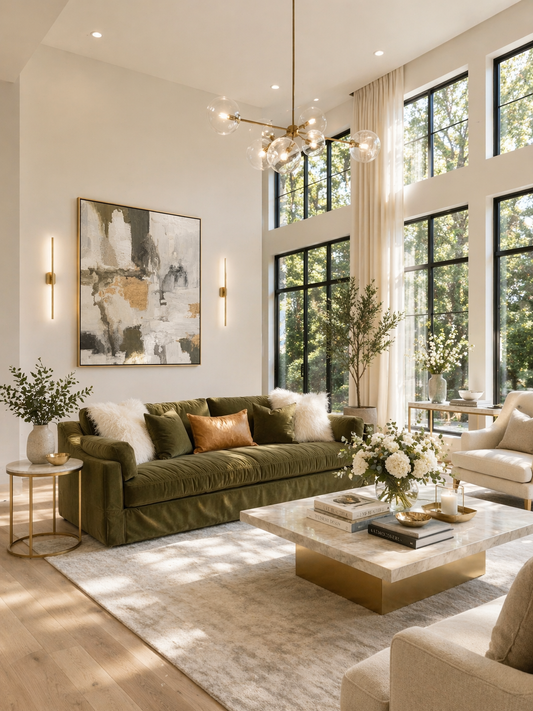 Madelyn Sofa 96", Vintage Velvet Olive