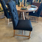 Preston Black Linen Tufted Dining Chair