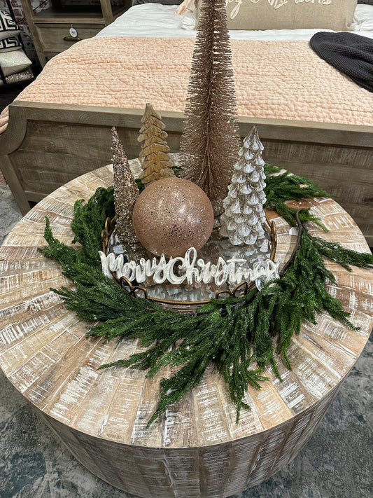 6' REAL TOUCH Noble Fir Garland w/Light Ice