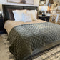 Potter King Bed, Olive Velvet