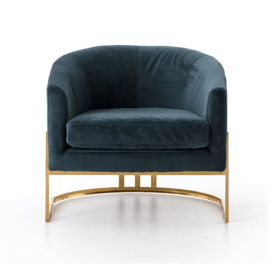 Calvin Teal Velvet Accent Chair