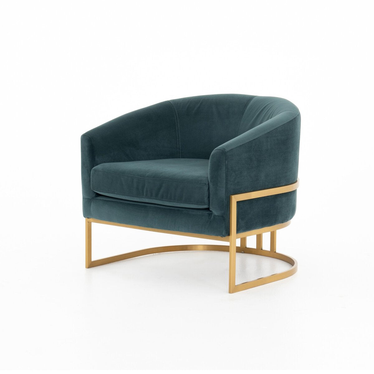 Calvin Teal Velvet Accent Chair