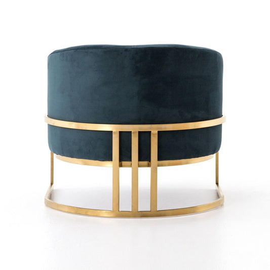 Calvin Teal Velvet Accent Chair