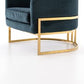 Calvin Teal Velvet Accent Chair