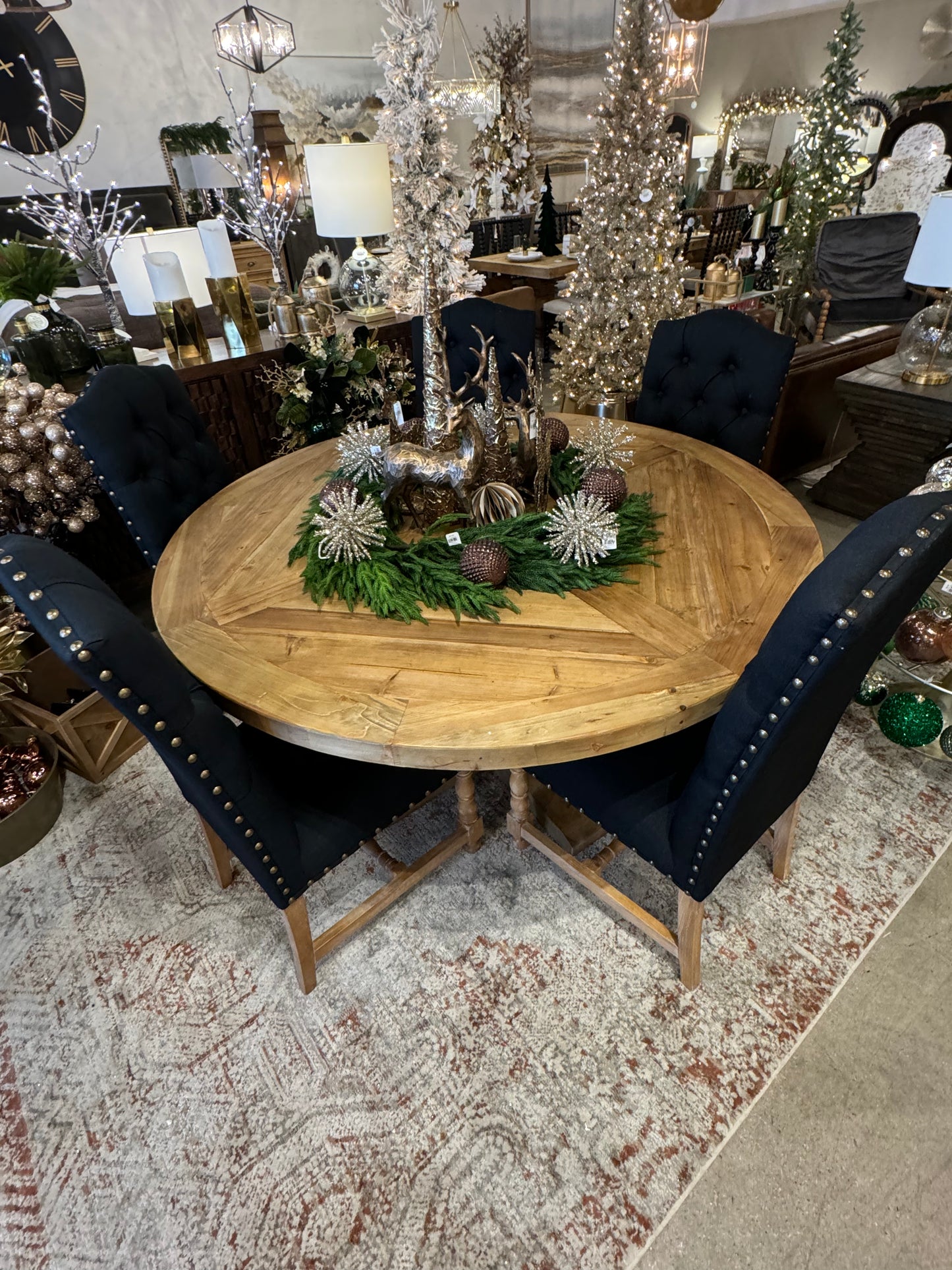 Hayley Round Elm Dining Table