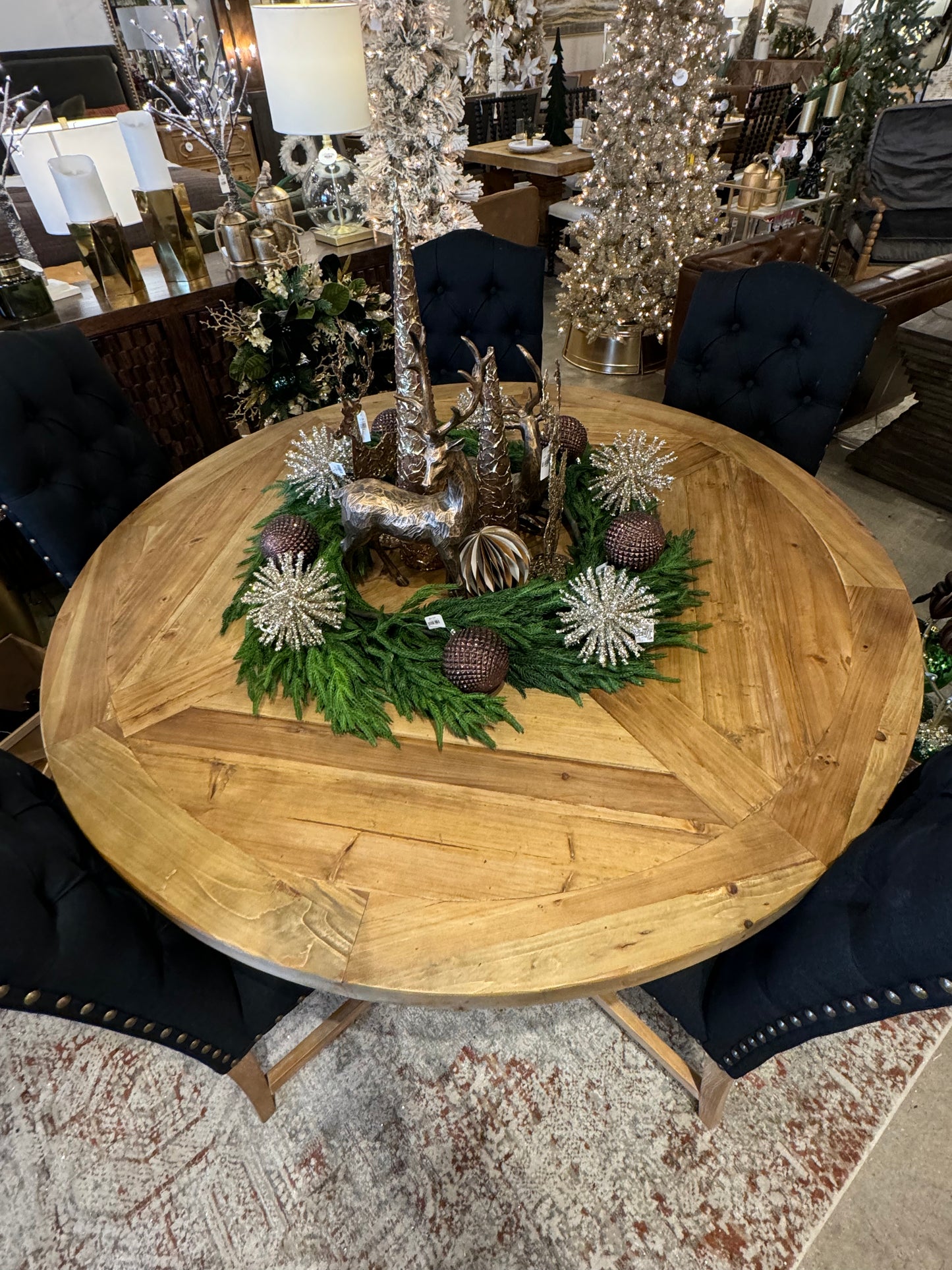 Hayley Round Elm Dining Table