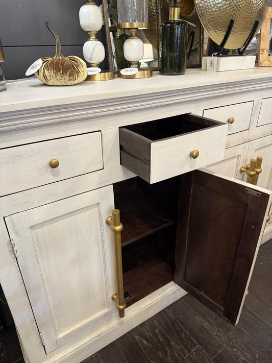 Marley Mango Wood Breakfront, White