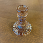 Vintage Lined Amber Glass Tapered Candleholder, Short