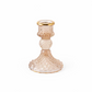 Vintage Amber Glass Tapered Candleholder, Short