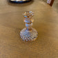 Vintage Amber Glass Tapered Candleholder, Short