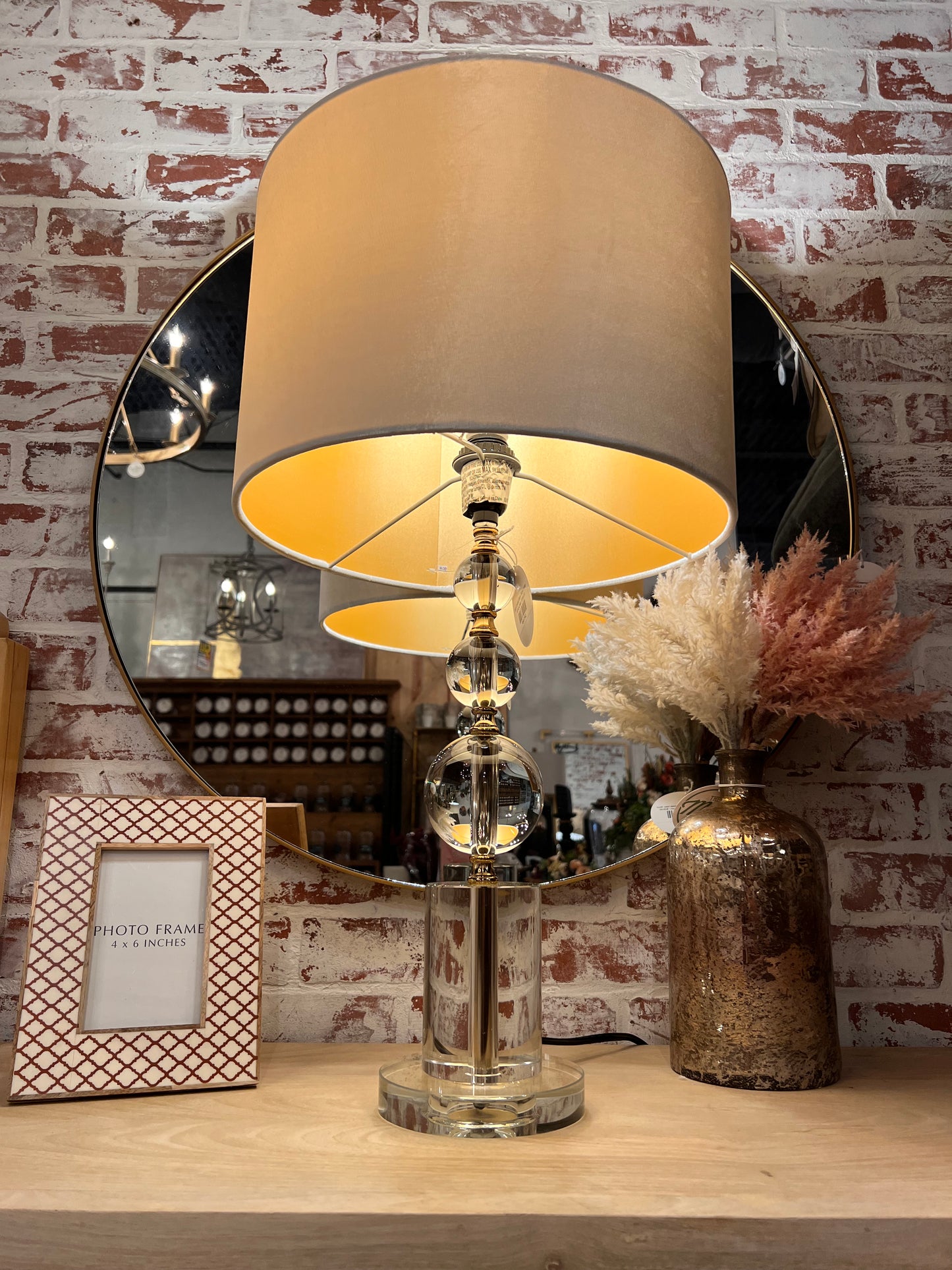 Gold Crystal Glam Table Lamp
