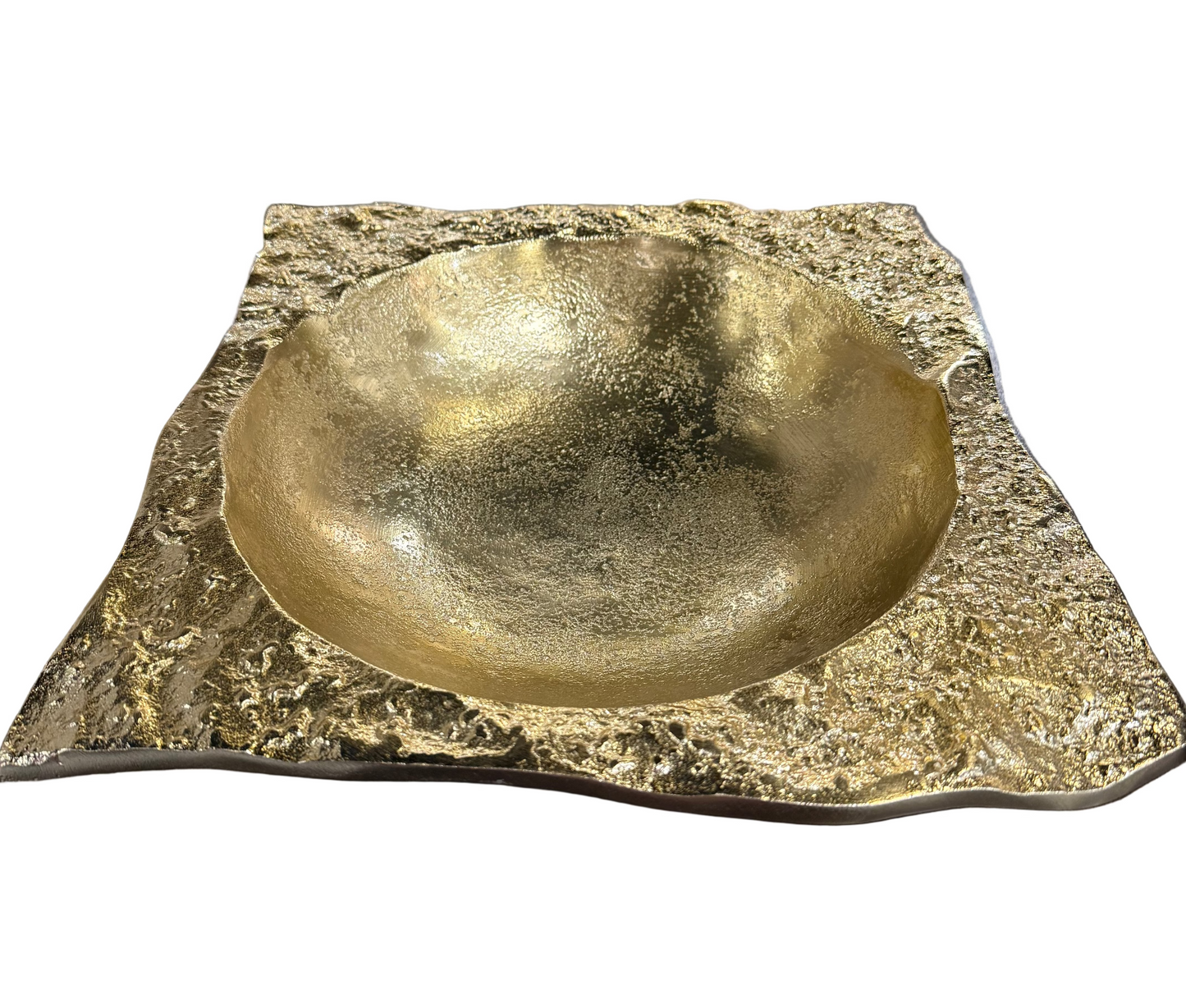 Square Gold Metal Bowl