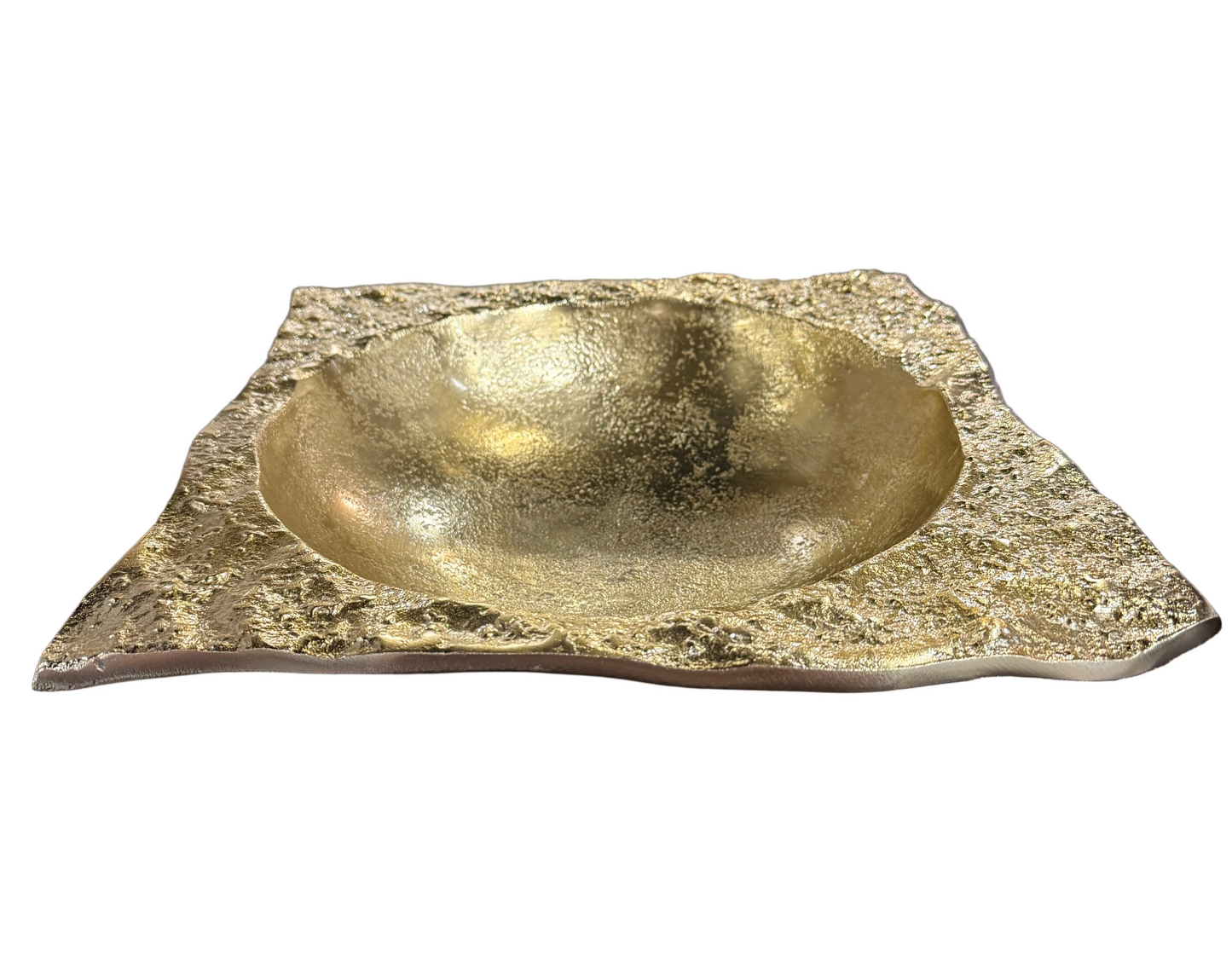 Square Gold Metal Bowl