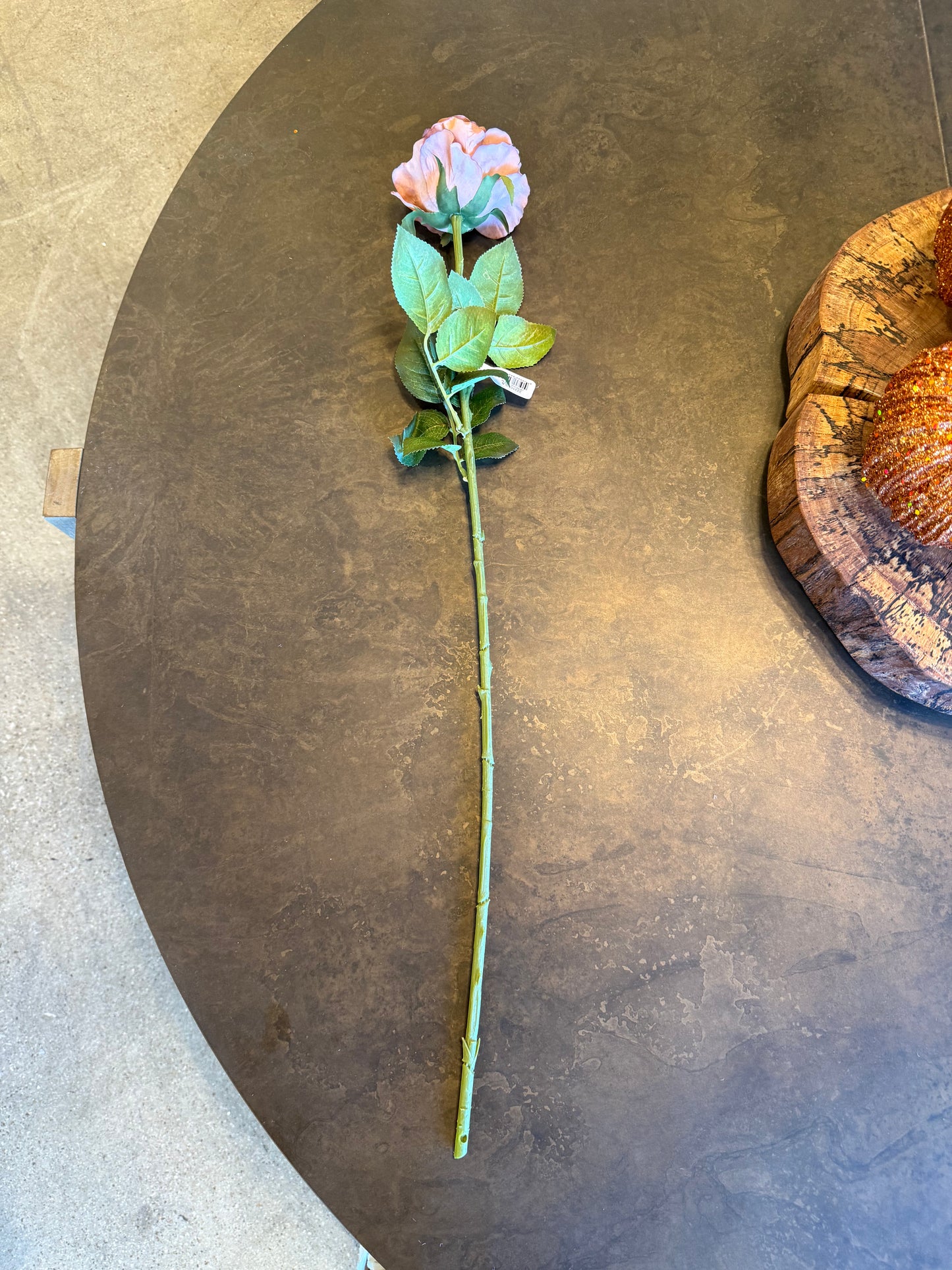 28" Rose Stem, Light Brown