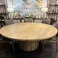 Riverside 78" Round Dining Table, Light Tobacco