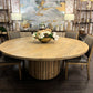 Riverside 78" Round Dining Table, Light Tobacco