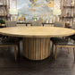 Riverside 78" Round Dining Table, Light Tobacco