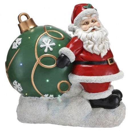 42" Resin LED Santa w/ Ornament