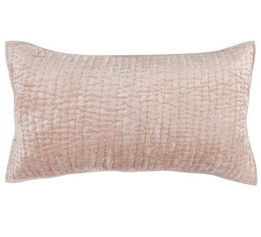 Bari Velvet Pillow King Sham, Bliss Pink