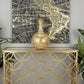 Gold Modern Patterned Console Table