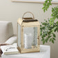 Gold Metal Lantern with Pebbled Glass (Various Sizes)