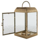 Gold Metal Lantern with Pebbled Glass (Various Sizes)