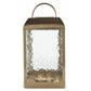Gold Metal Lantern with Pebbled Glass (Various Sizes)