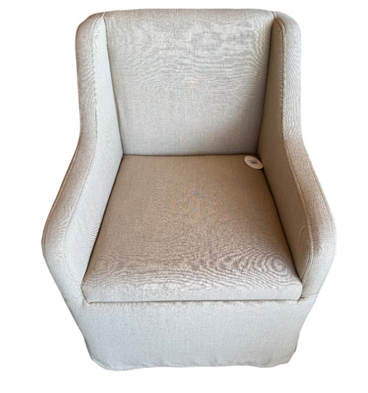 Barber Dining Chair, Khaki Linen