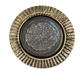 6" Beveled Glass Plate w/ Gold Trim