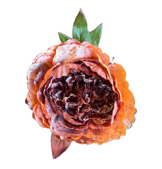 22" Orange Real Touch Peony