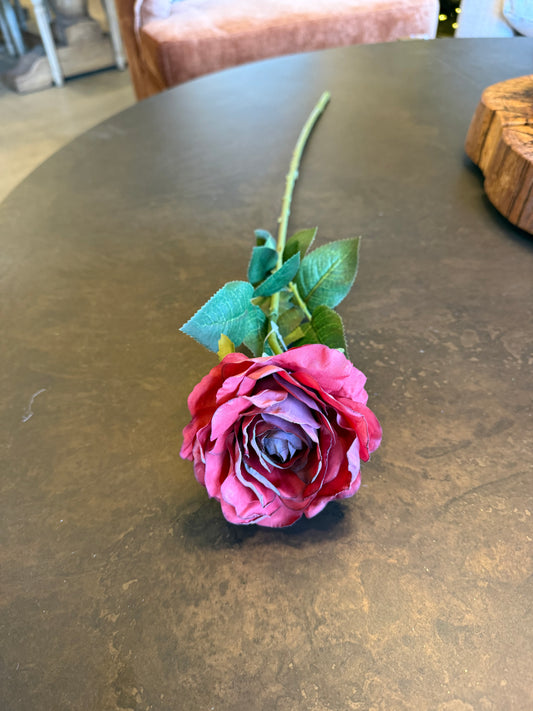 28" Rose Stem, Burgandy