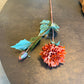 26" Faux Dried Rust Bud & Blossom Dahlia