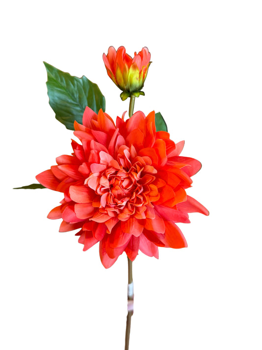 21" Real Touch Dahlia, Orange