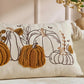 Hand Embroidered Pumpkin Pillow w/ Tassels