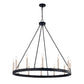 Madelyn Black & Gold Wagon Wheel Light Fixture
