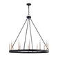 Madelyn Black & Gold Wagon Wheel Light Fixture