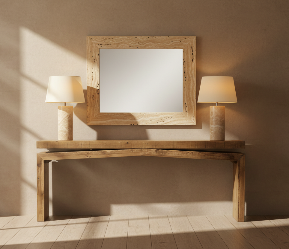 Mathias Console Table, Light Brown