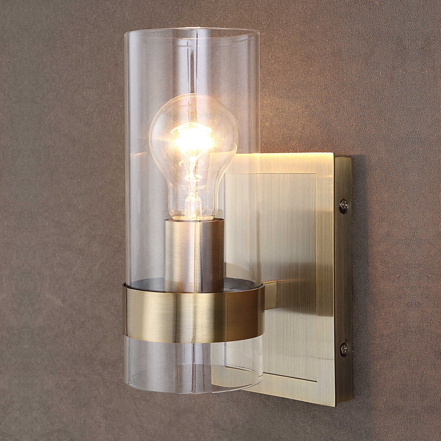 Cardiff Sconce, Glass & Antique Bronze