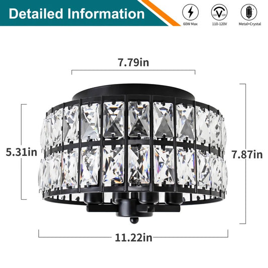 Julie 4-light Crystal Flush Mount Ceiling Light